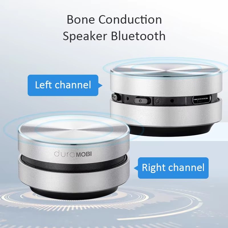 Bone Conduction Speaker Bluetooth TWS Stereo Dual Sound Channels Mini Audio Box DURAMOBI Humbirdspeaker with HD Call FM Radio