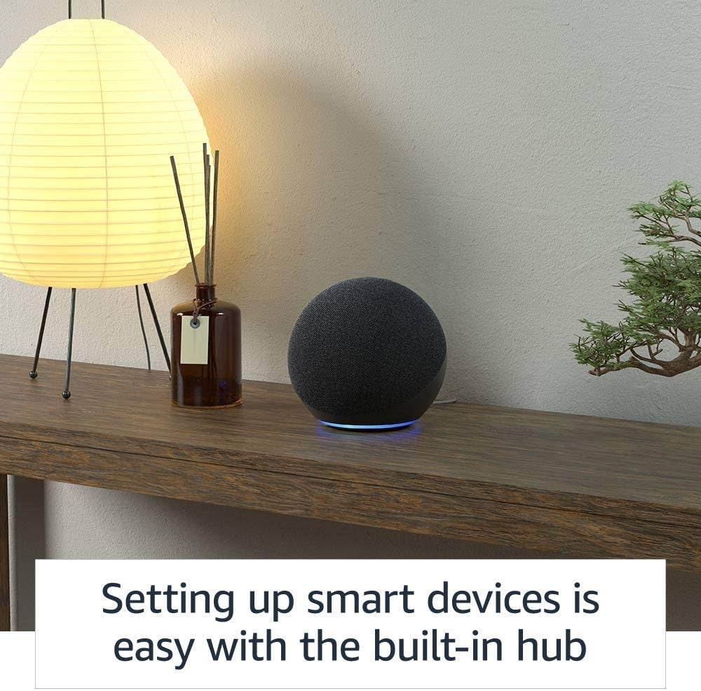 Echo (Newest Model), Alexa Speaker with Premium Sound, Ideal for Large Bedrooms, Living Rooms and Kitchens, Charcoal